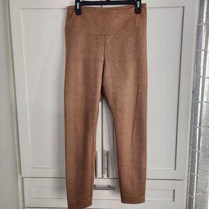 White House Black Market Runway Leggings Size 10 Brown Tan Textured Animal Print